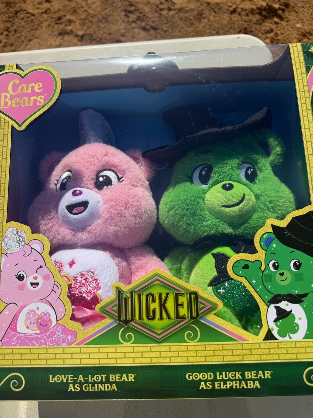 Care Bears Wicked Glinda and Elphaba Plush Set - Pink & Green